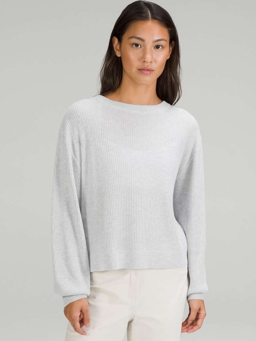 Lululemon oatmeal crossover reversible sweater size 4 EUC - Picture 3 of 8